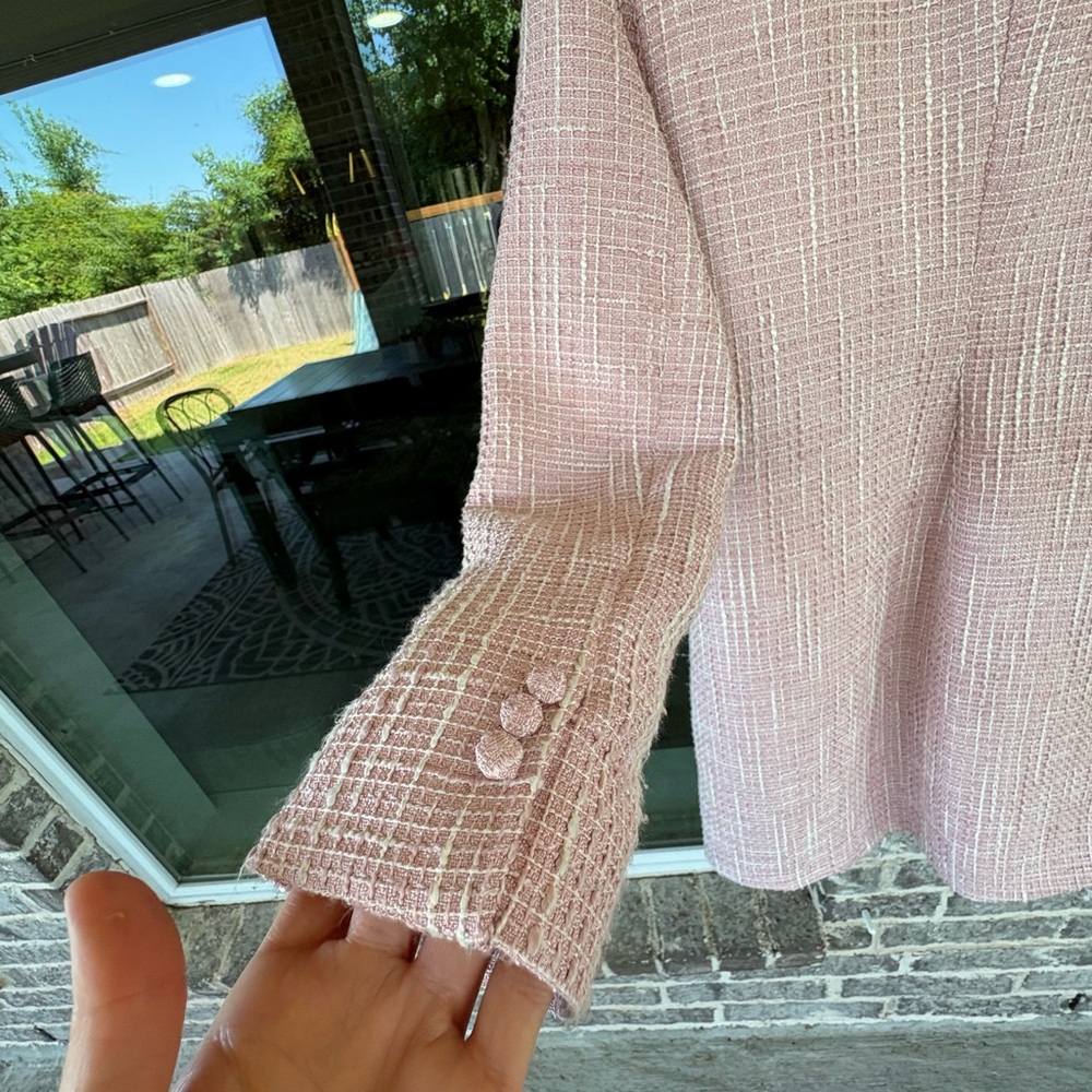 Revolve NBD Elegant Pink Tweed Women's Coat Dress - Picture 15 of 16